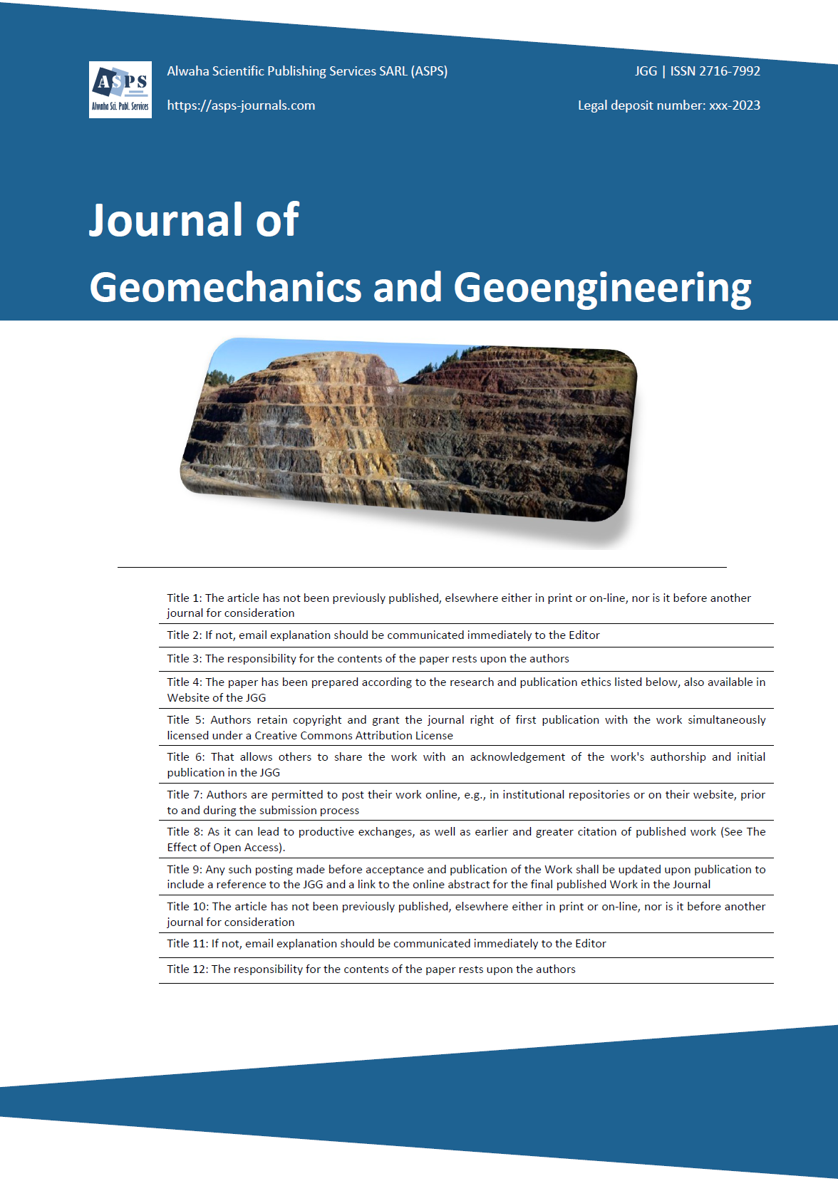  Journal of Geomechanics and Geoengineering (JGG)