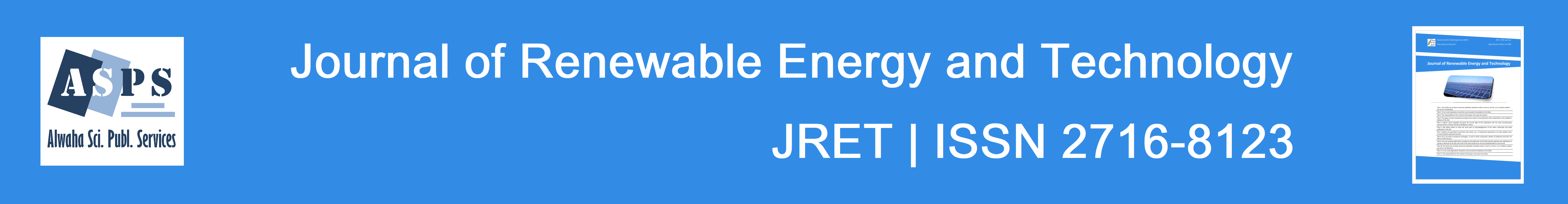 Journal of Renewable Energy and Technology (JRET)